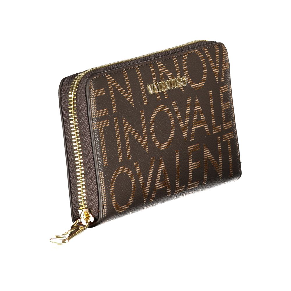 Brown Polyurethane Women's Wallet