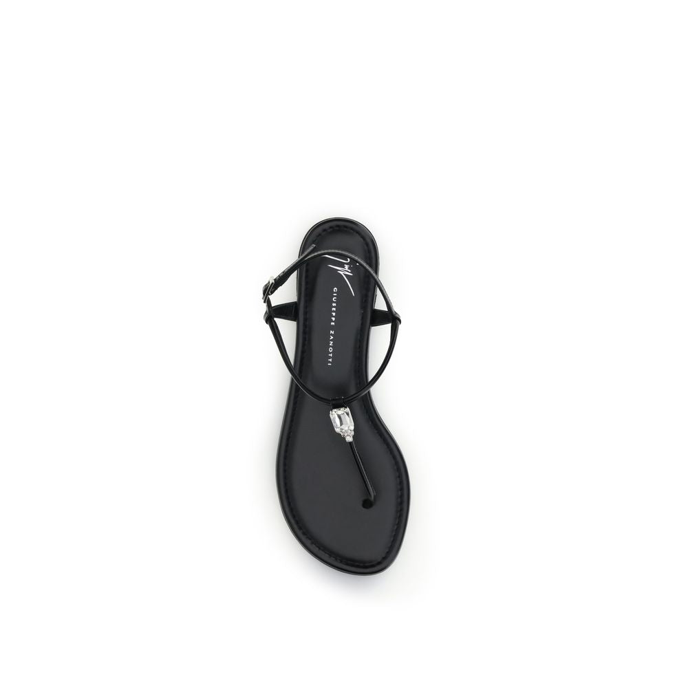 Black Calf Leather Bos Taurus Sandals