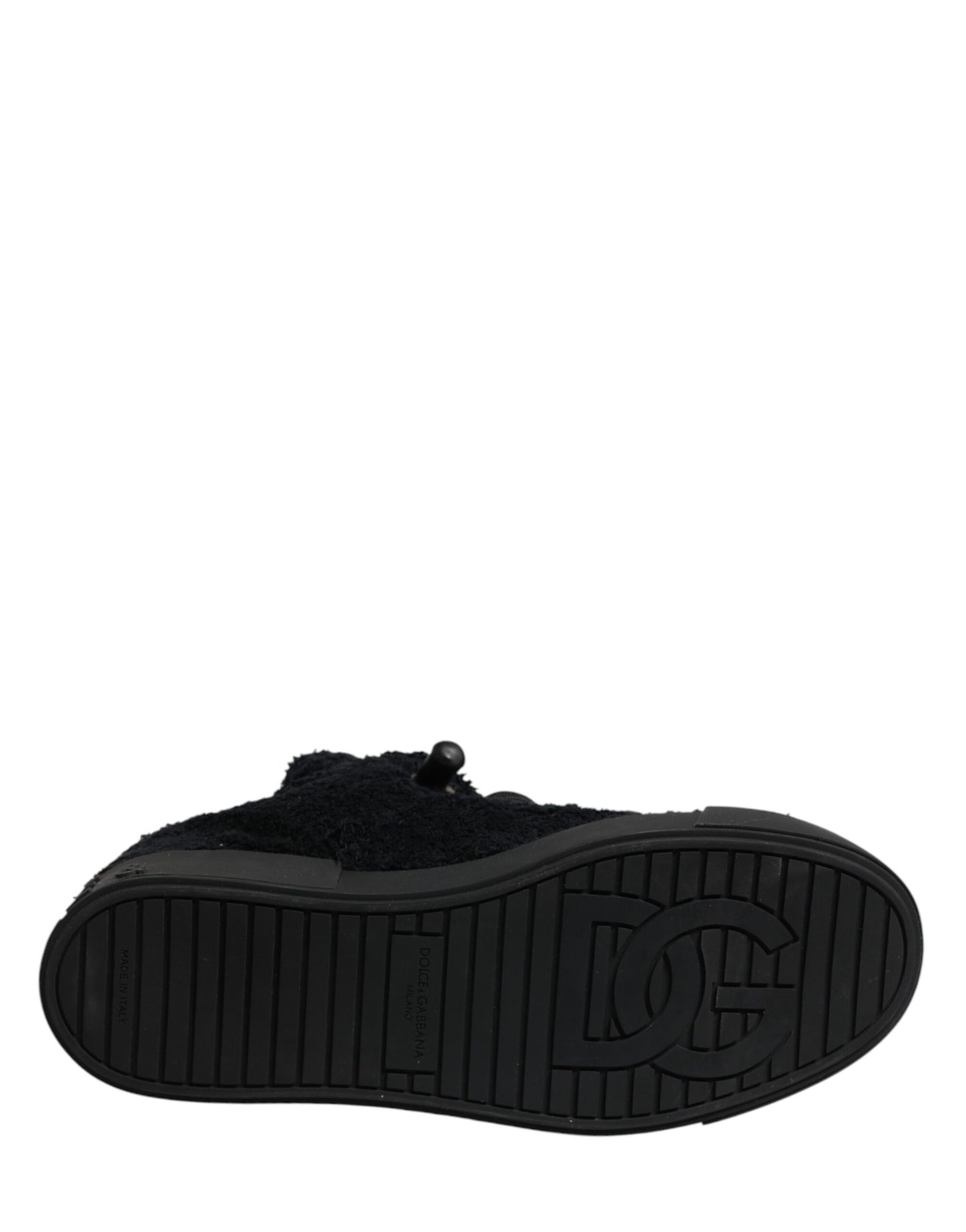 Black Faux Shearling Low Top Sneakers Shoes