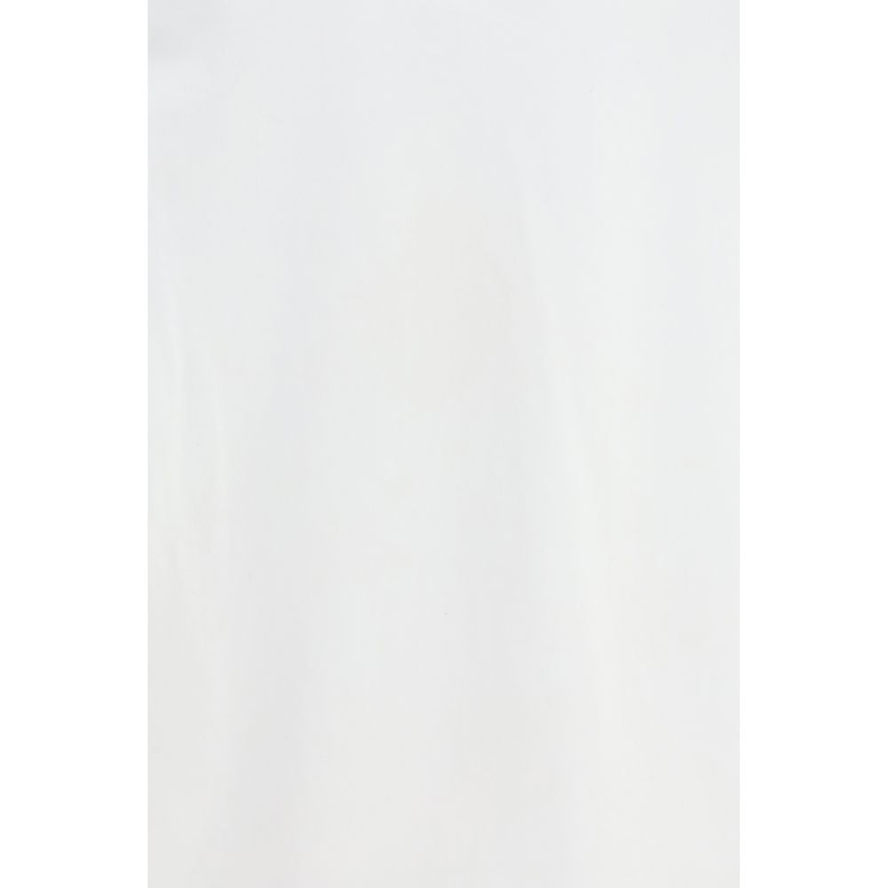 White Cotton Long Sleeve T-Shirt