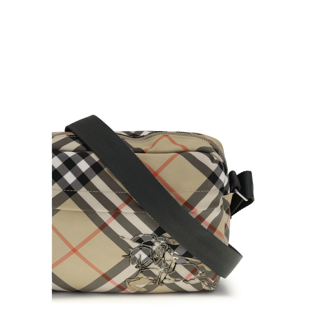 Beige Polyester Shoulder Bag