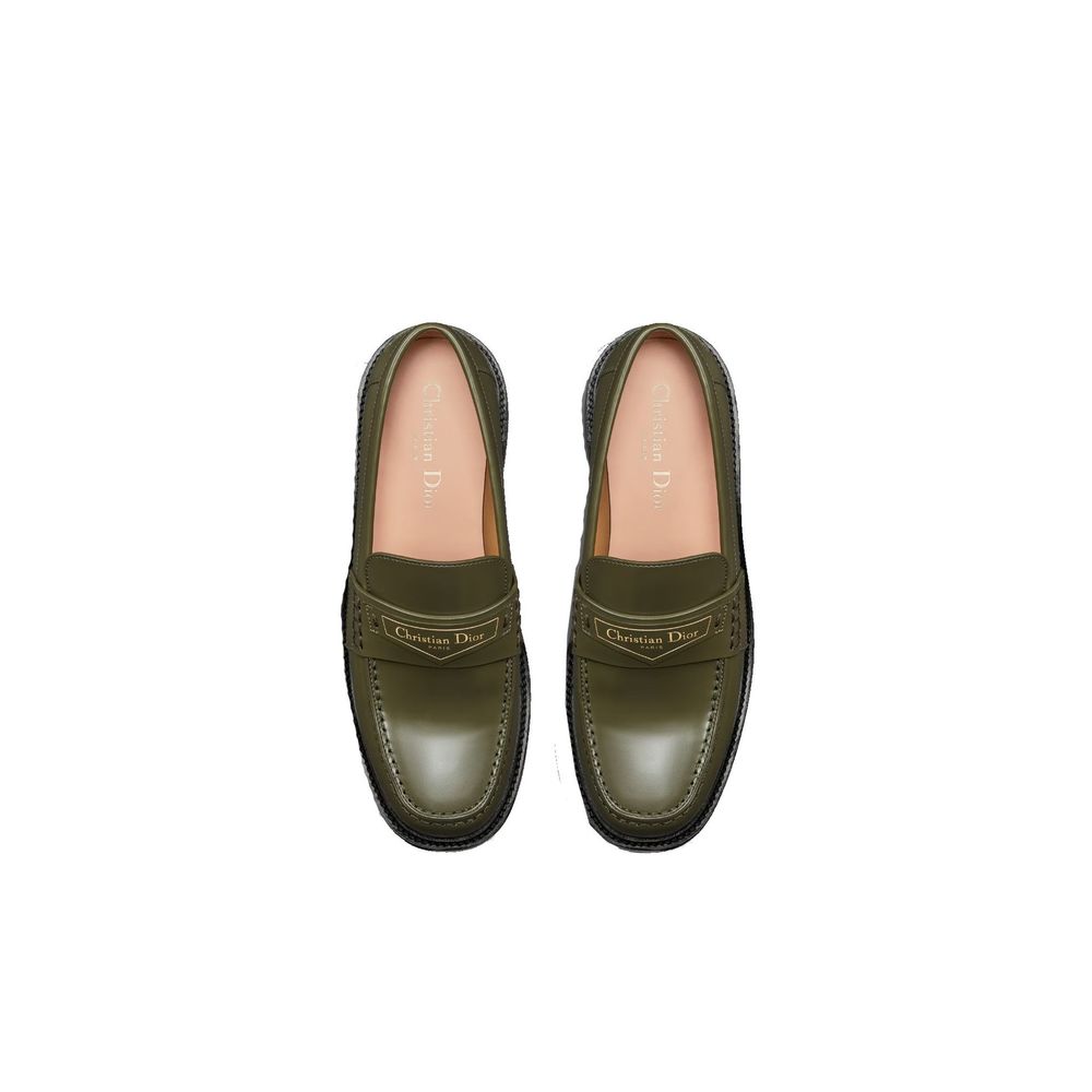 Bicolor Calfskin Slip-On Loafers