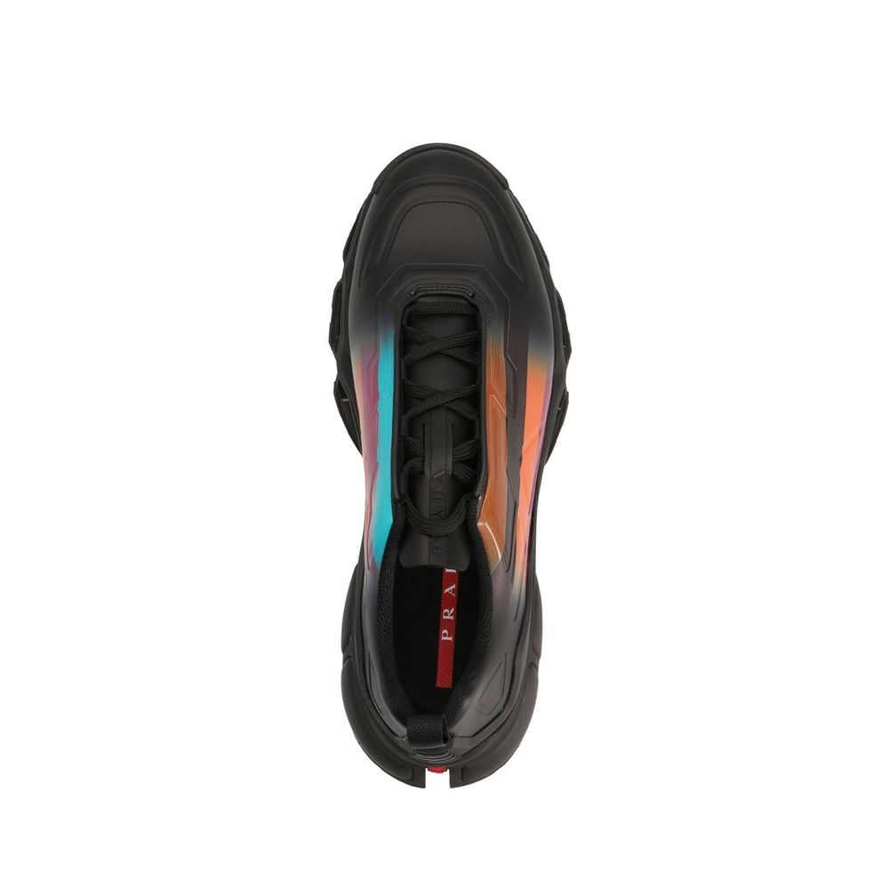 Black Rubber Athletic Sneakers