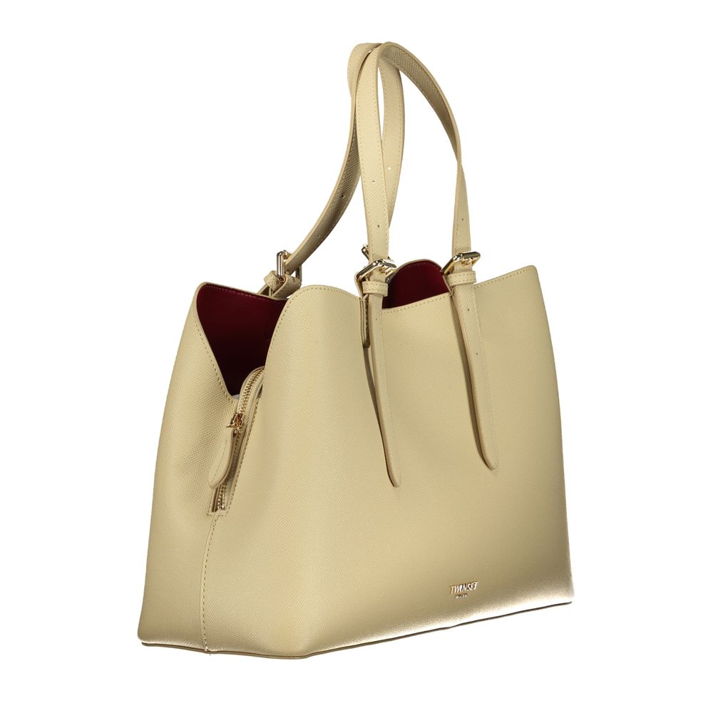 Beige Polyethylene Handbag