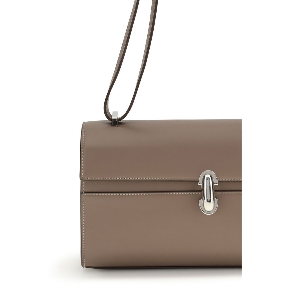 Gray Calf Leather Bos Taurus Shoulder Bag