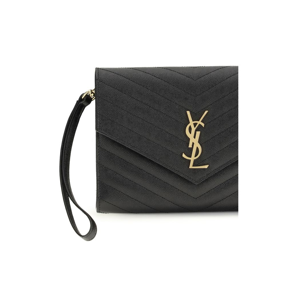 Black Calf Leather Bos Taurus Clutch Bag
