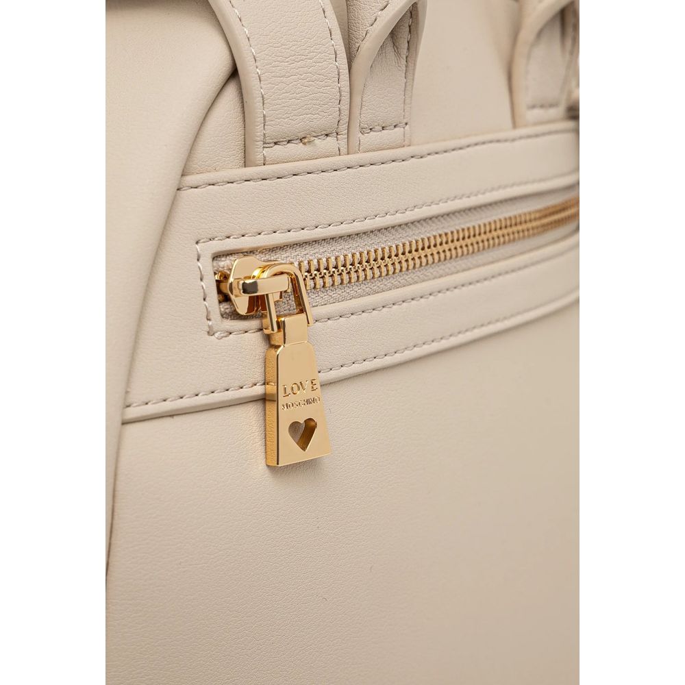 Beige Polyethylene Backpack