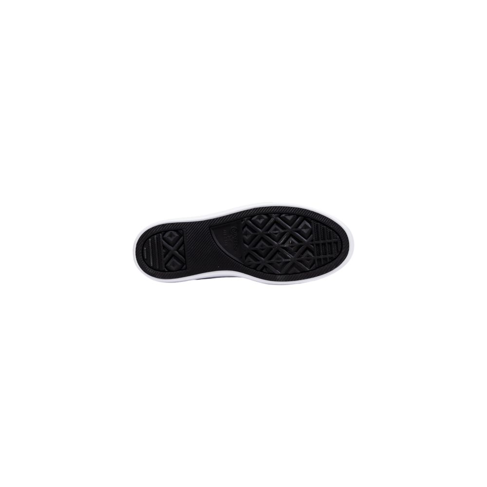 Black Synthetic Platform Sneakers