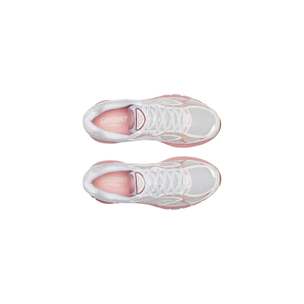 White Textile Athletic Sneakers