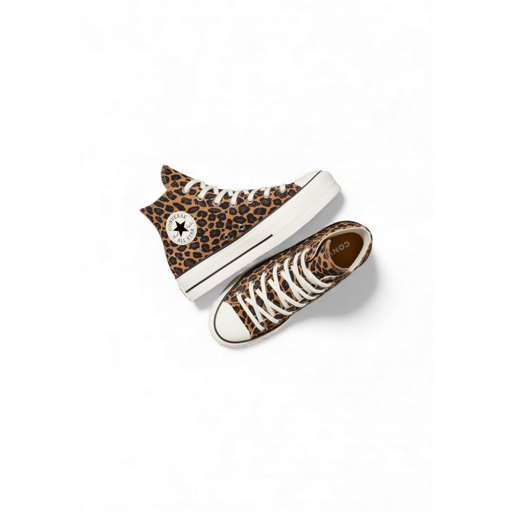 Brown Suede Leather Platform Sneakers