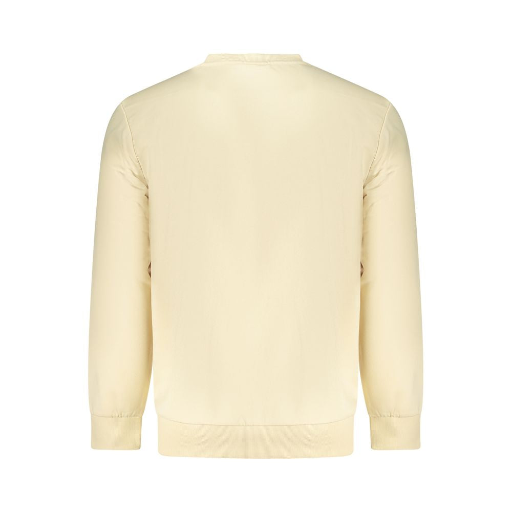Beige Cotton Men Sweatshirt