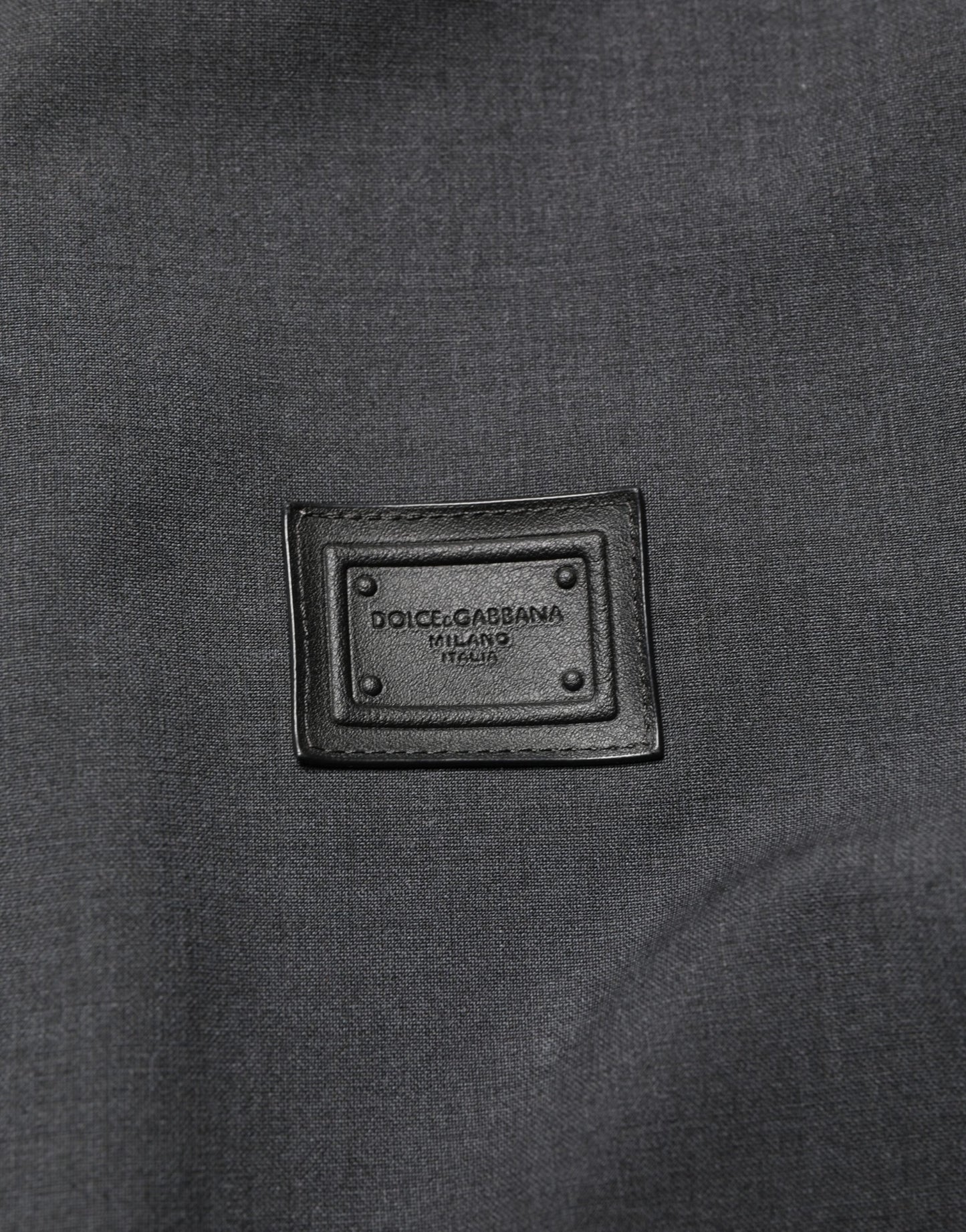 Black Wool Logo Full Zip Men Bomber Jacket