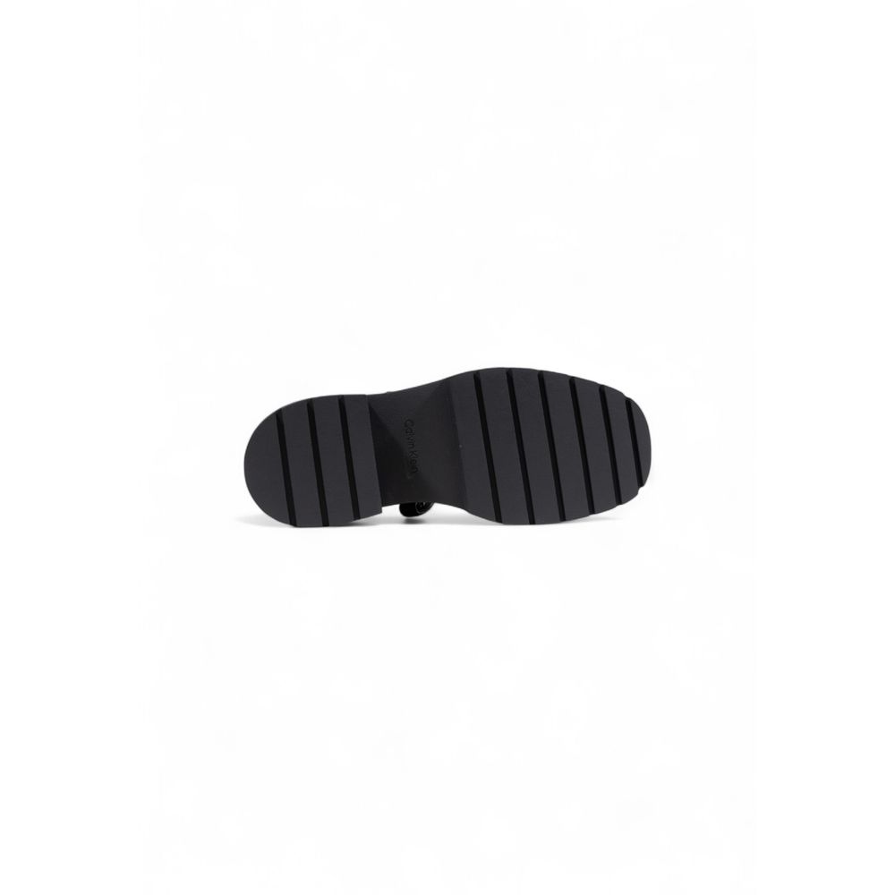 Black Leather Platform Pumps