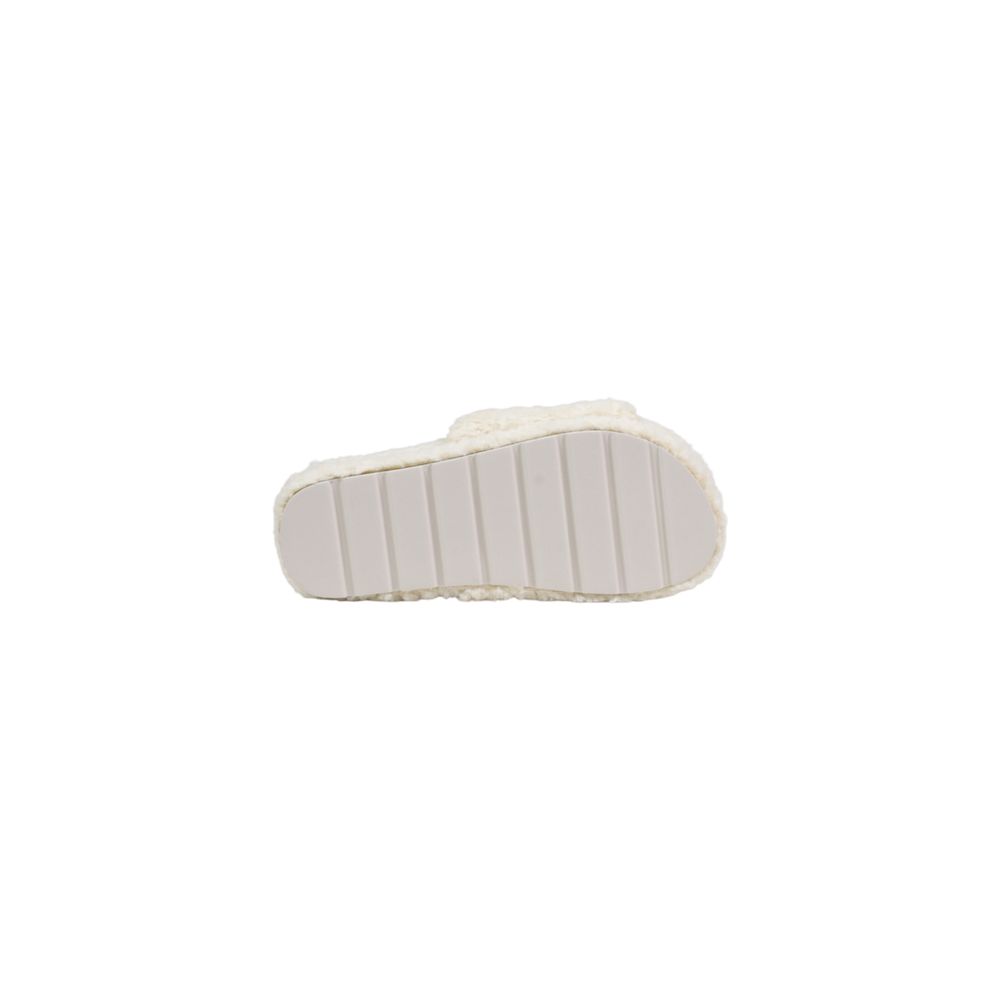 Cream Textile Slippers