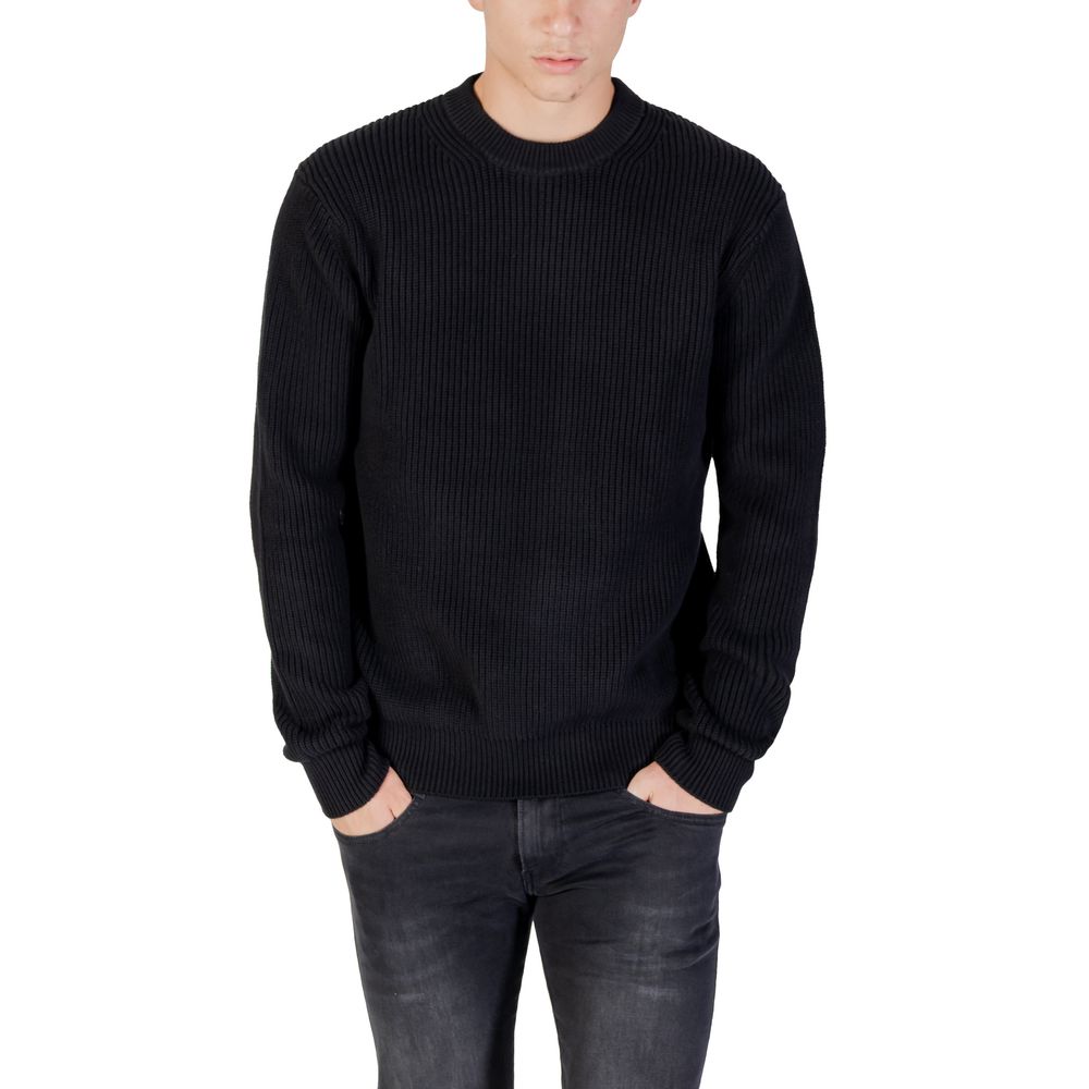 Black Cotton Sweatshirt