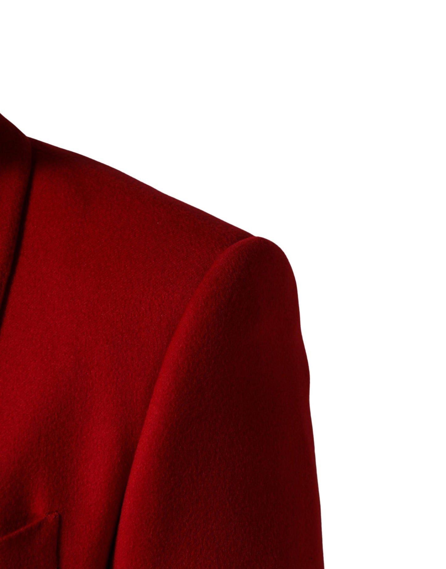Red Cashmere Single Breasted Jacket Blazer