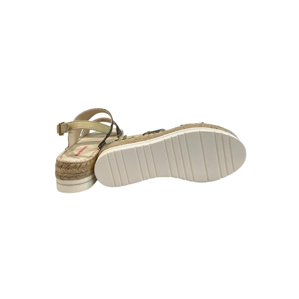 Beige Fabric Sandal
