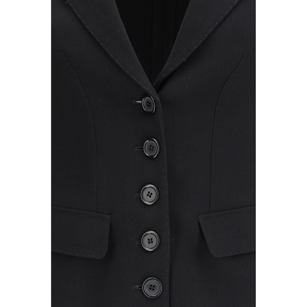 Black Fleece Wool Jacket