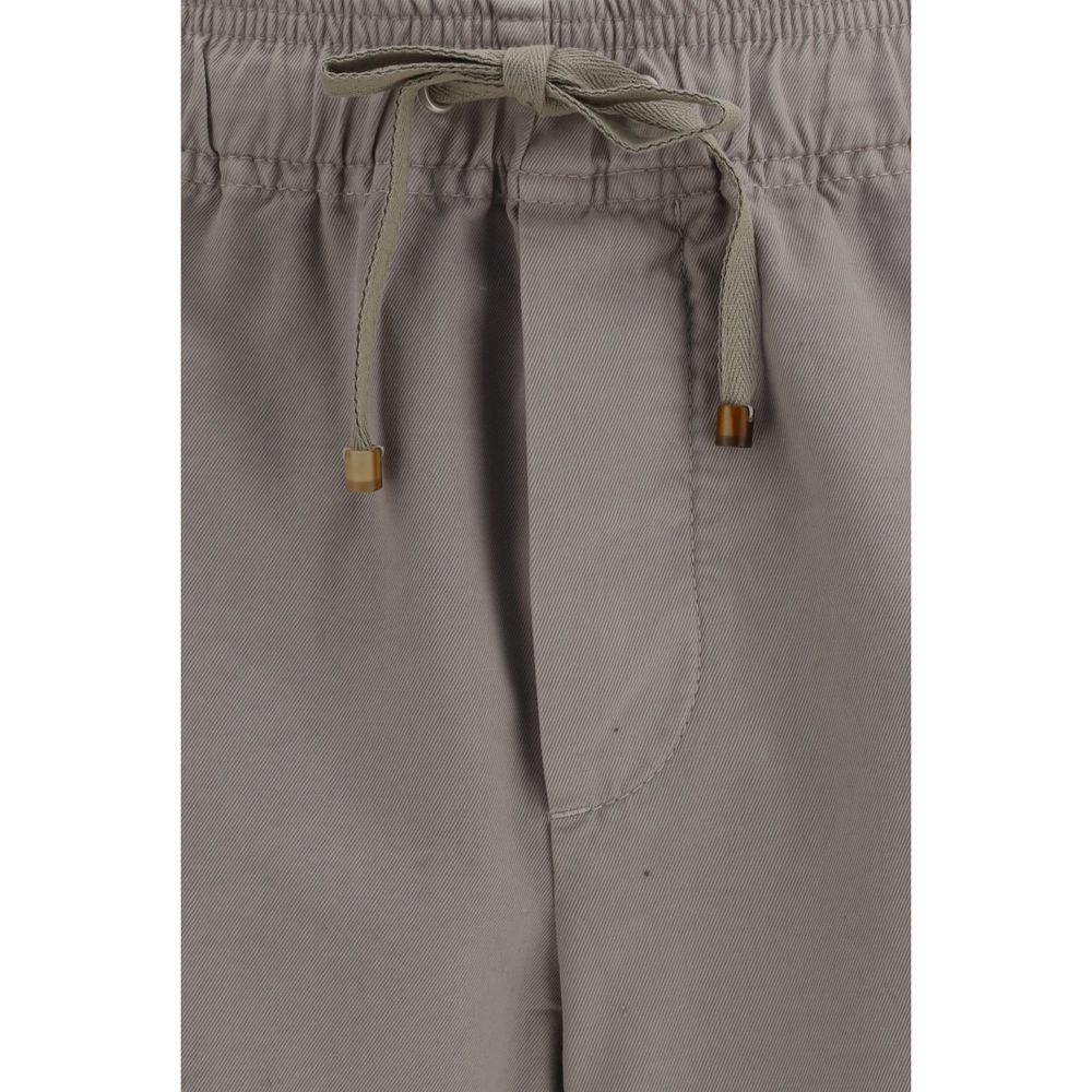 Beige Cotton Bermuda Shorts