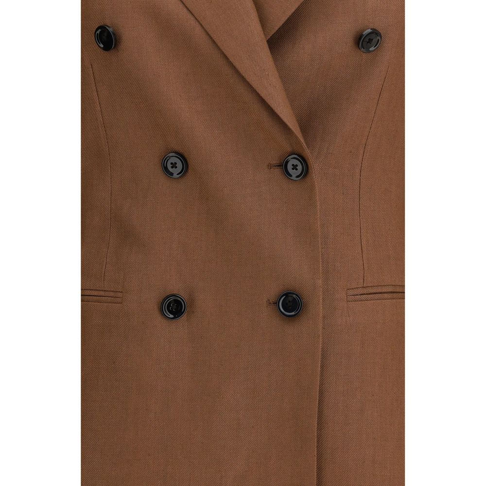 Brown Linen Blazer