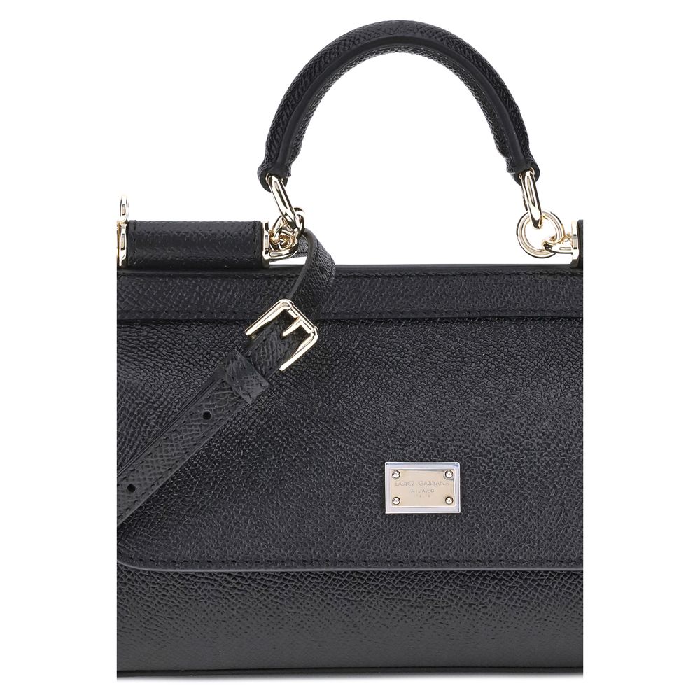 Black Calf Leather Bos Taurus Handbag