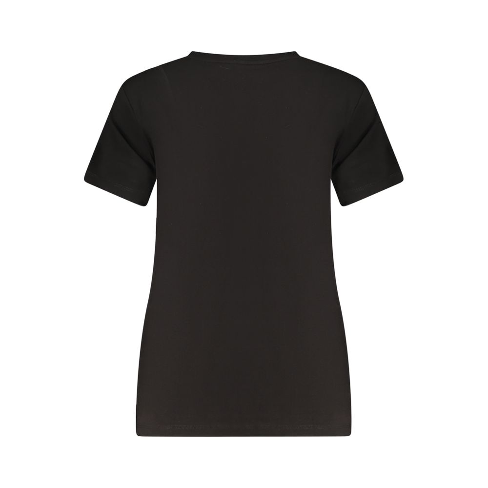 Black Cotton Women T-Shirt