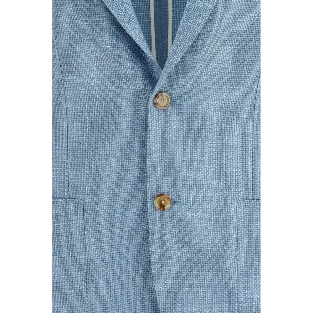 Blue Silk Blazer