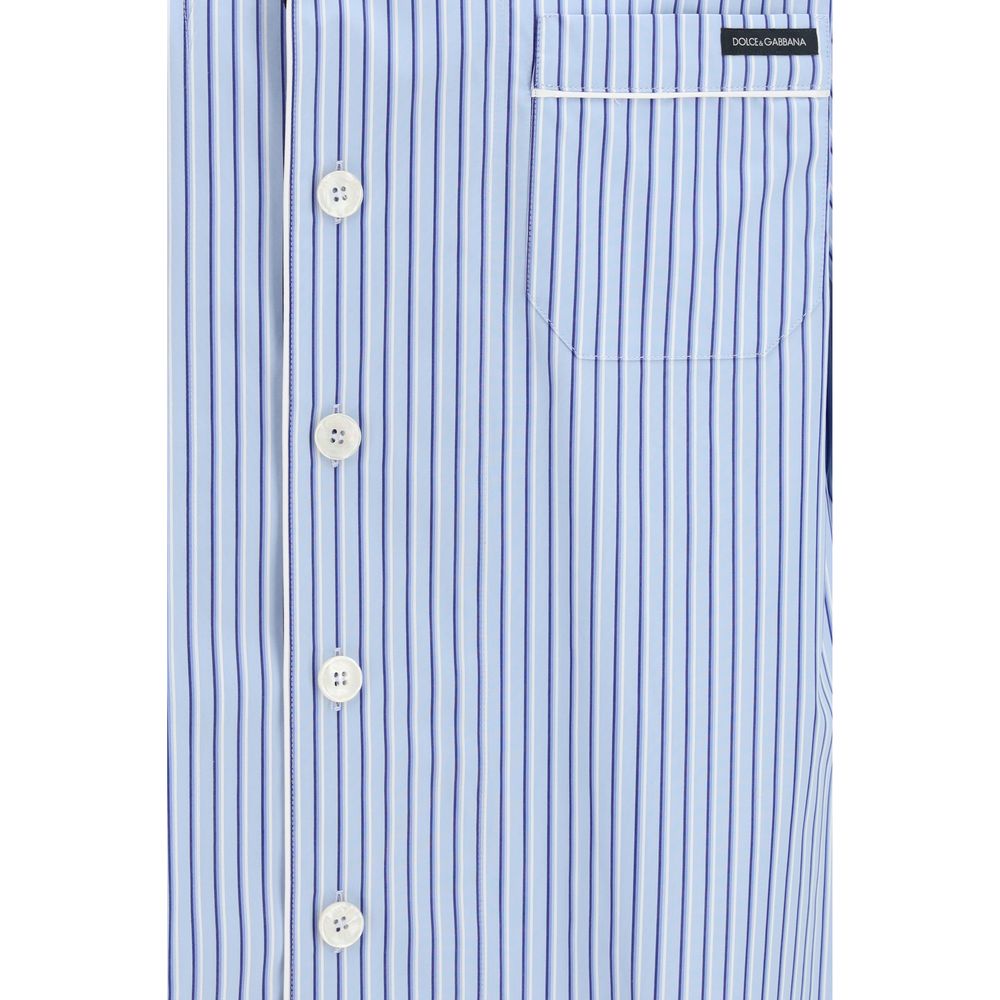 Blue Cotton Shortsleeve Shirt