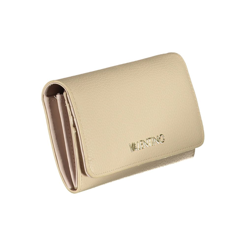 Beige Polyurethane Women Wallet