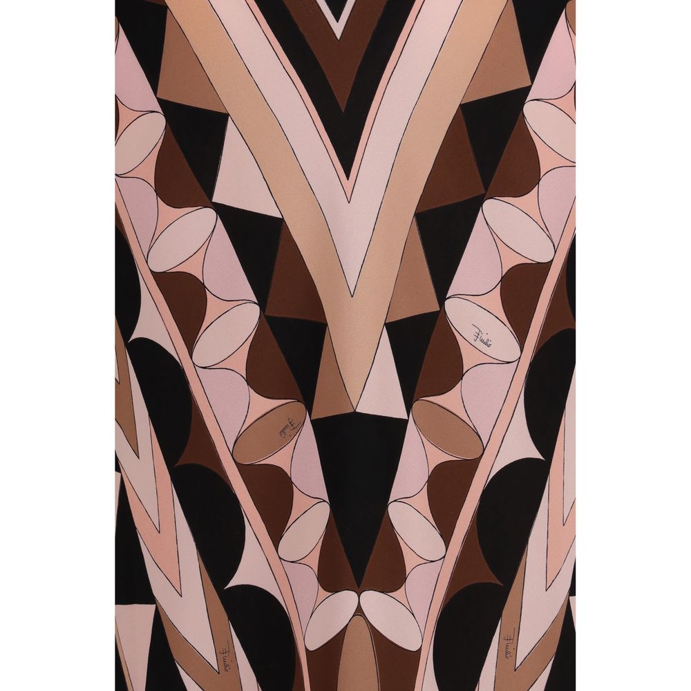 Multicolor Silk Long Dress