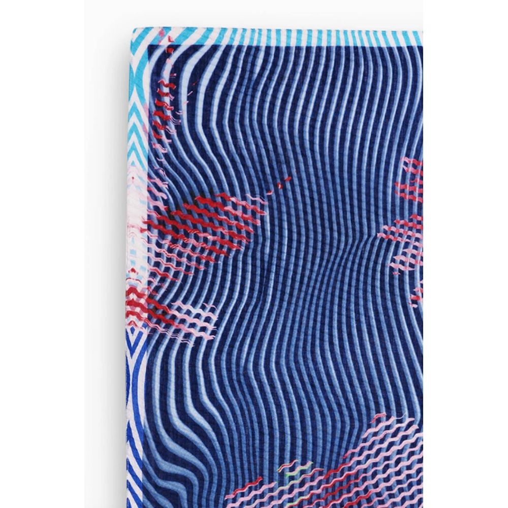 Blue Polyester Scarf