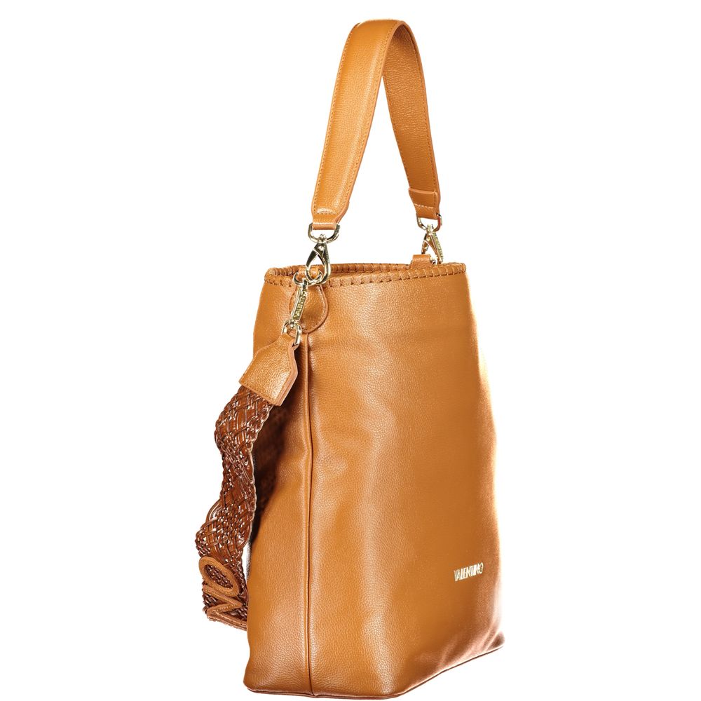 Brown Polyurethane Women's Bag