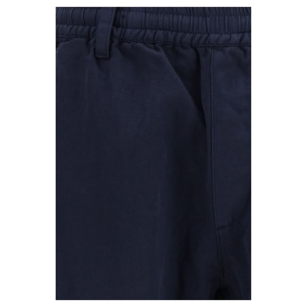 Blue Cotton Cargo Pants