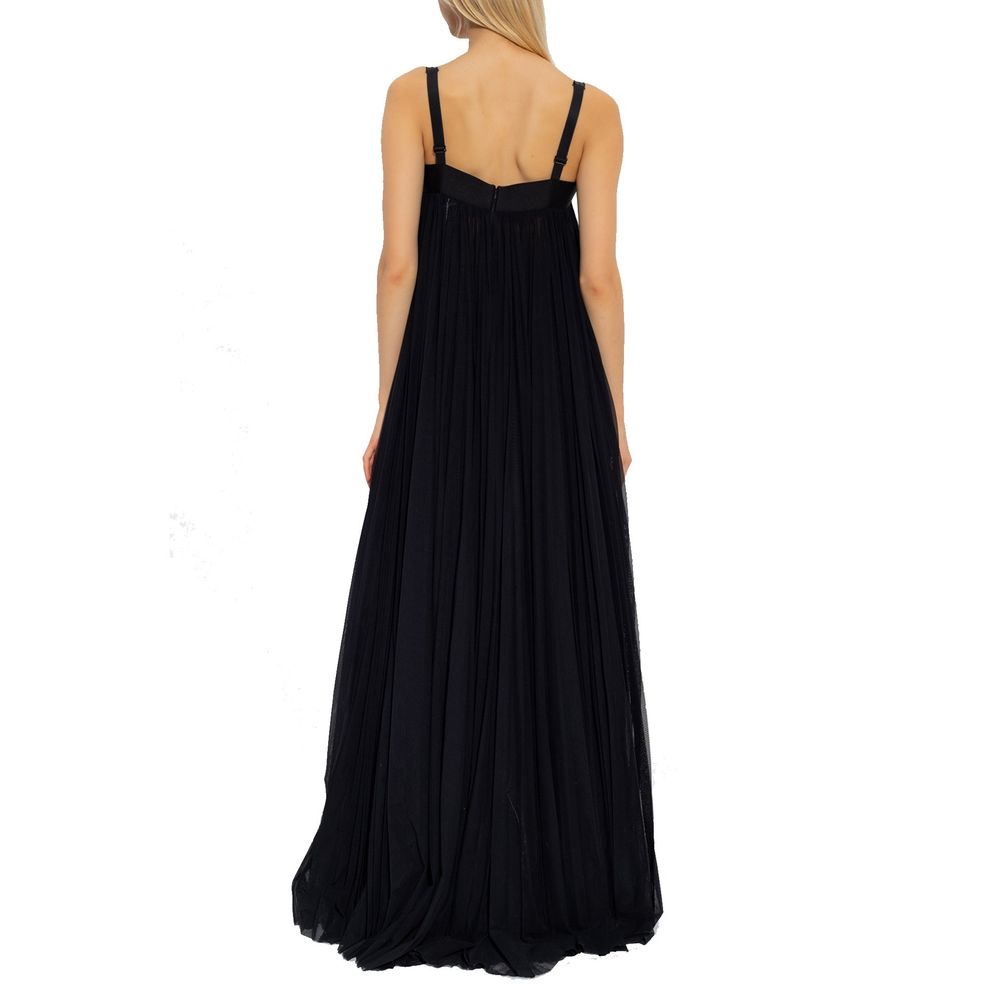 Black Cotton Casual Dress
