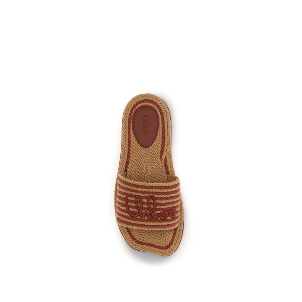 Brown Lamb Ovis Aries Aries Flat Sandals