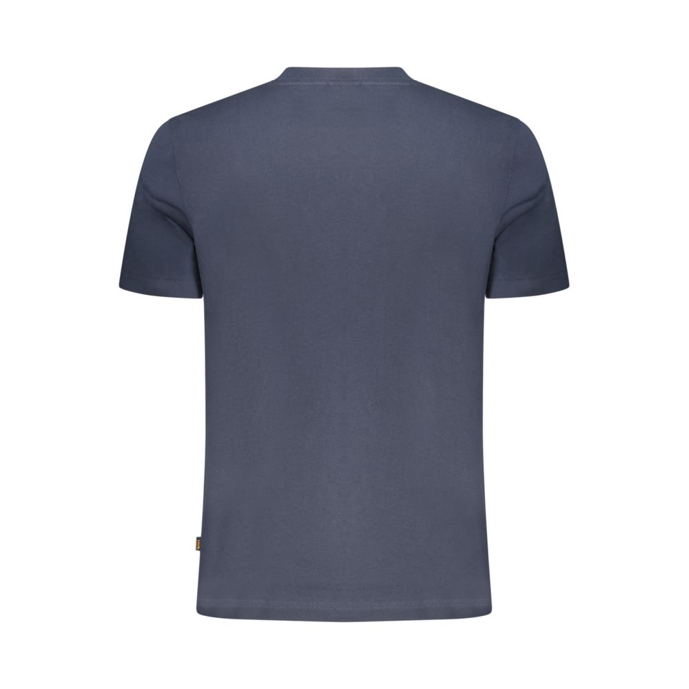 Blue Cotton Men's T-Shirt