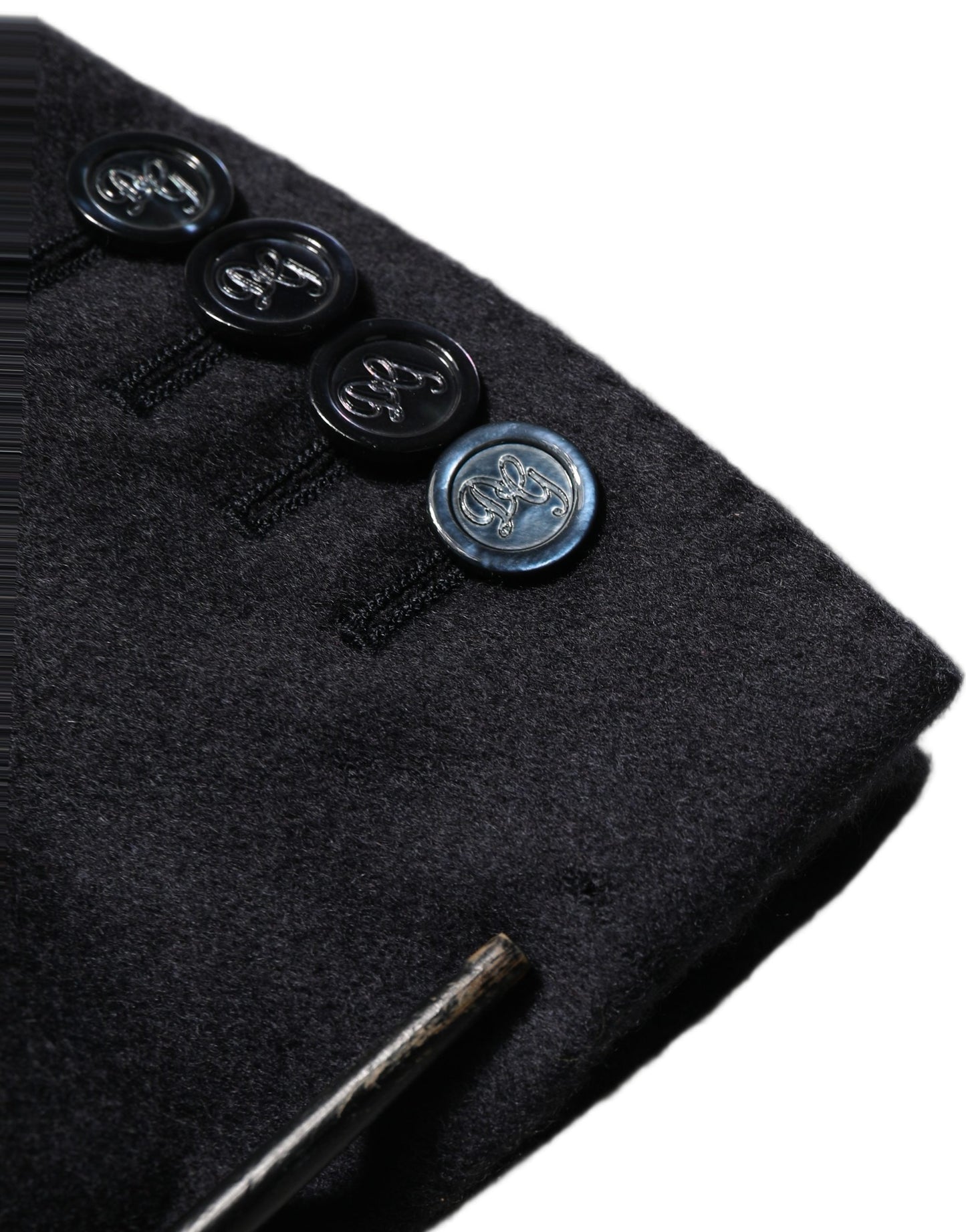 Black Cashmere Single Breasted Blazer Jacket