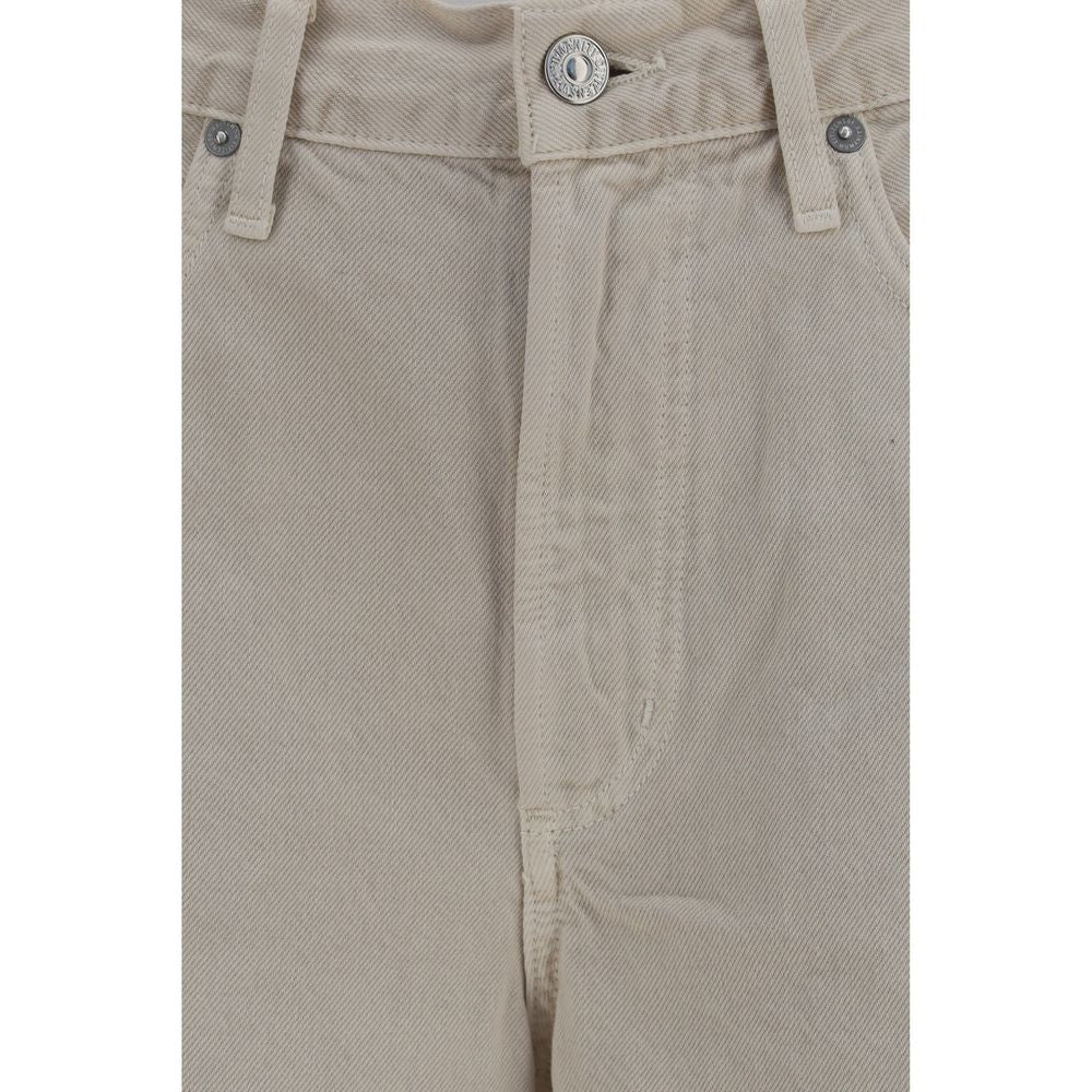 Beige Cotton Jeans Denim