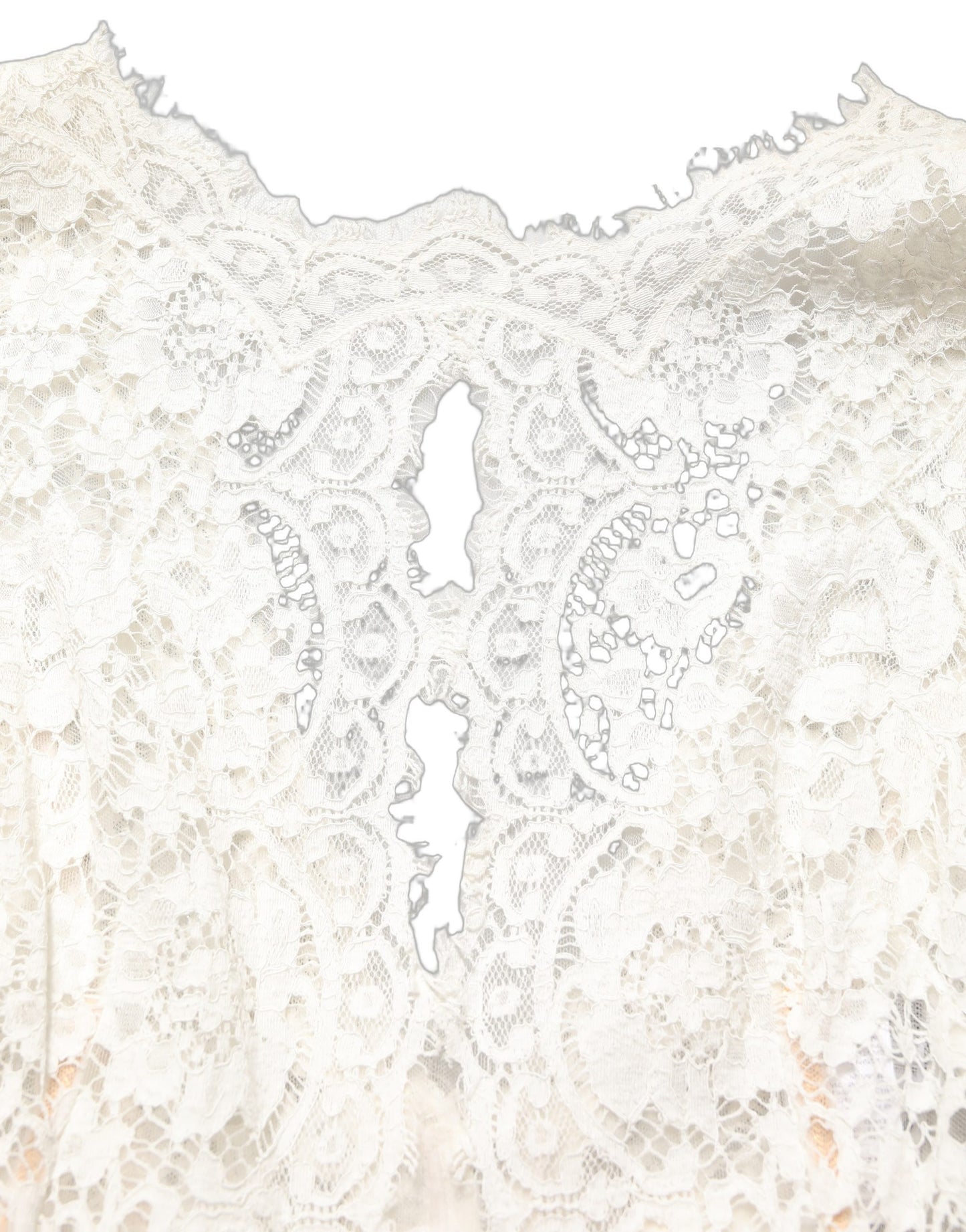 White Lace Viscose Sheath Long Gown Dress