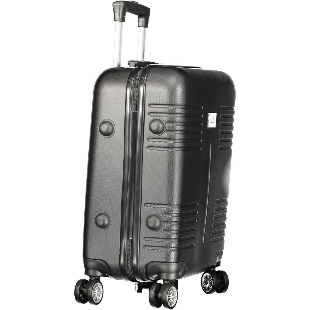 Black Polyurethane Women's Travel Bag