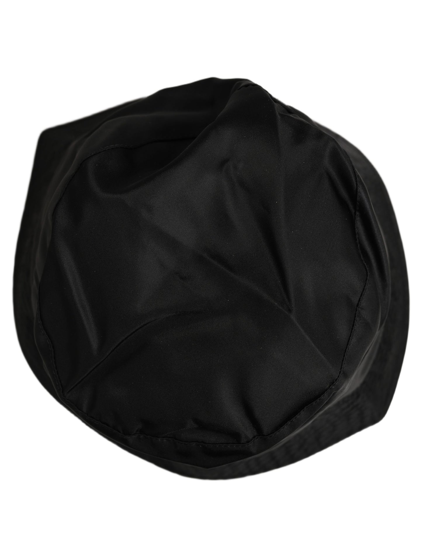 Men Black Nylon Wide Brim Bucket Capello Hat