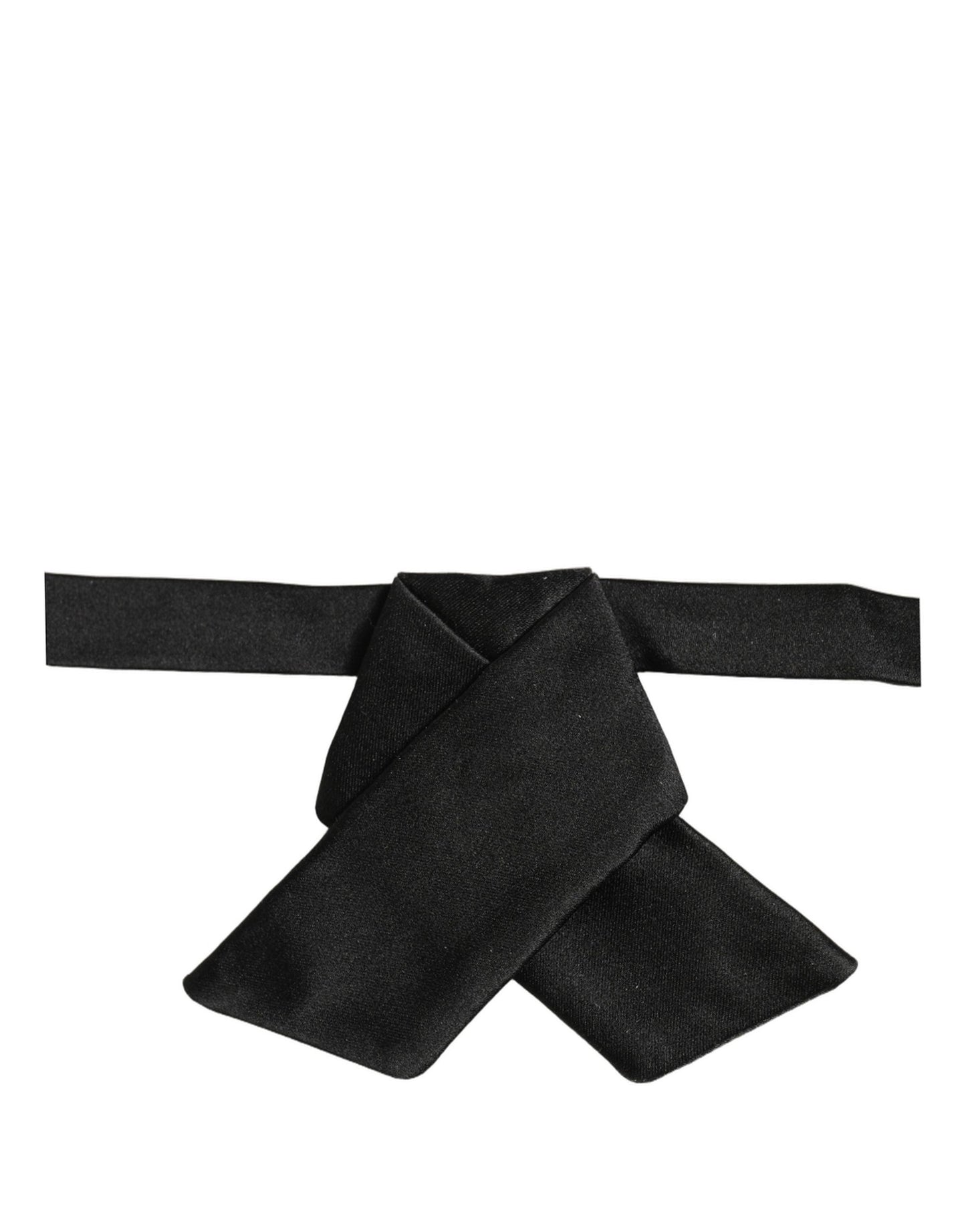 Men Black 100% SIlk Adjustable Neck Papillon Bow Tie