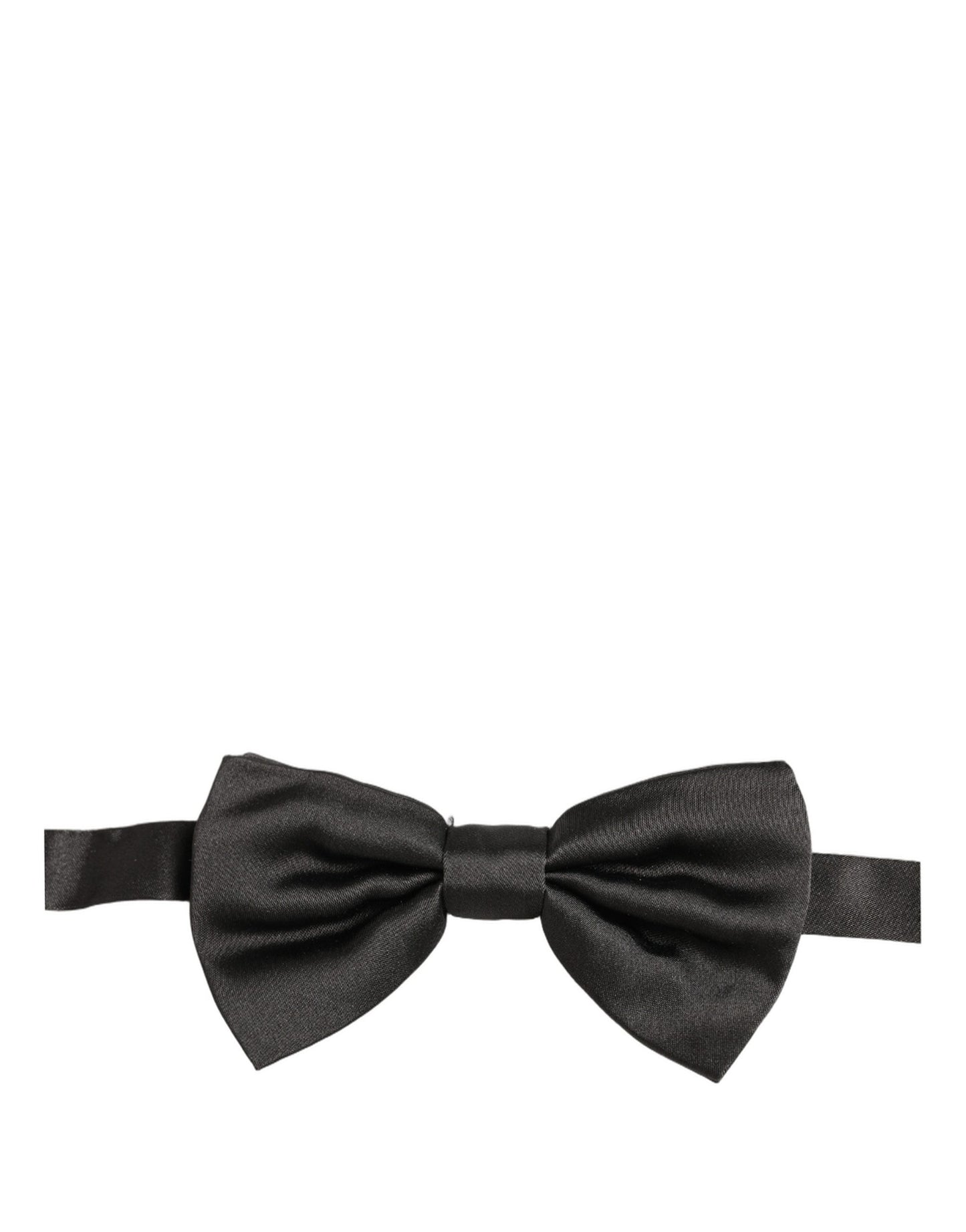 Men Black 100% Silk Adjustable Neck Papillon Bow Tie