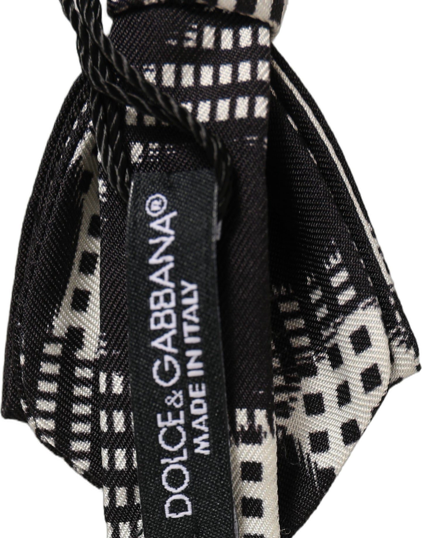 Black White Checkered Adjustable Neck Papillon Bow Tie