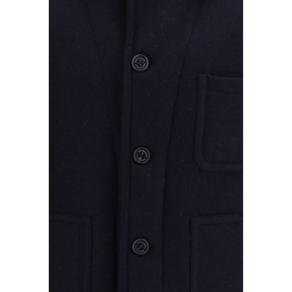 Blue Wool Oves Aries Full-Length Jacket