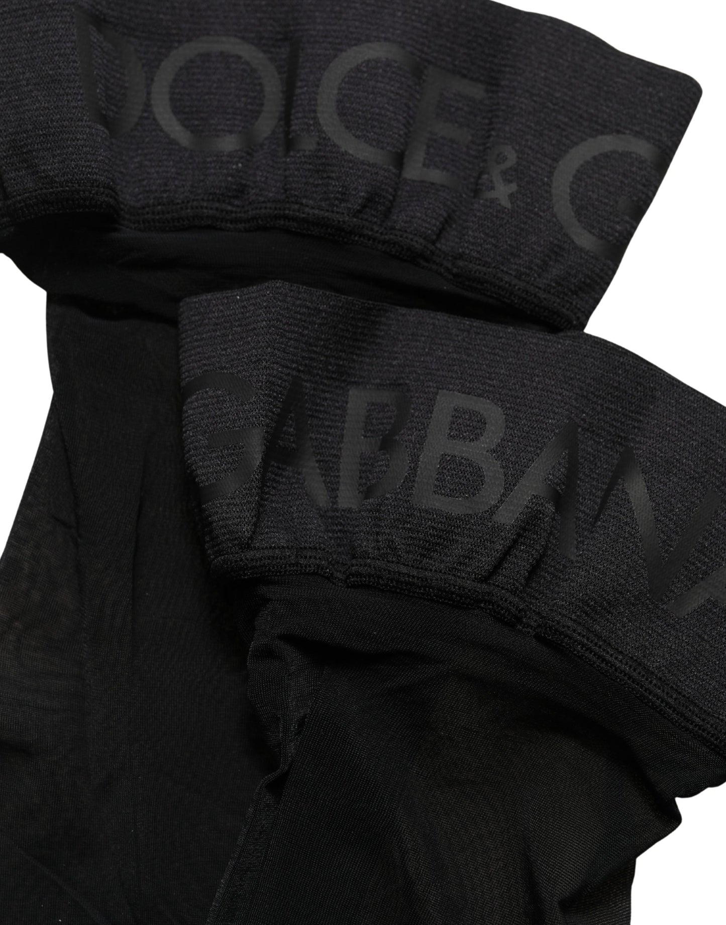 Black Nylon Logo Calf Long Women Accessory Socks