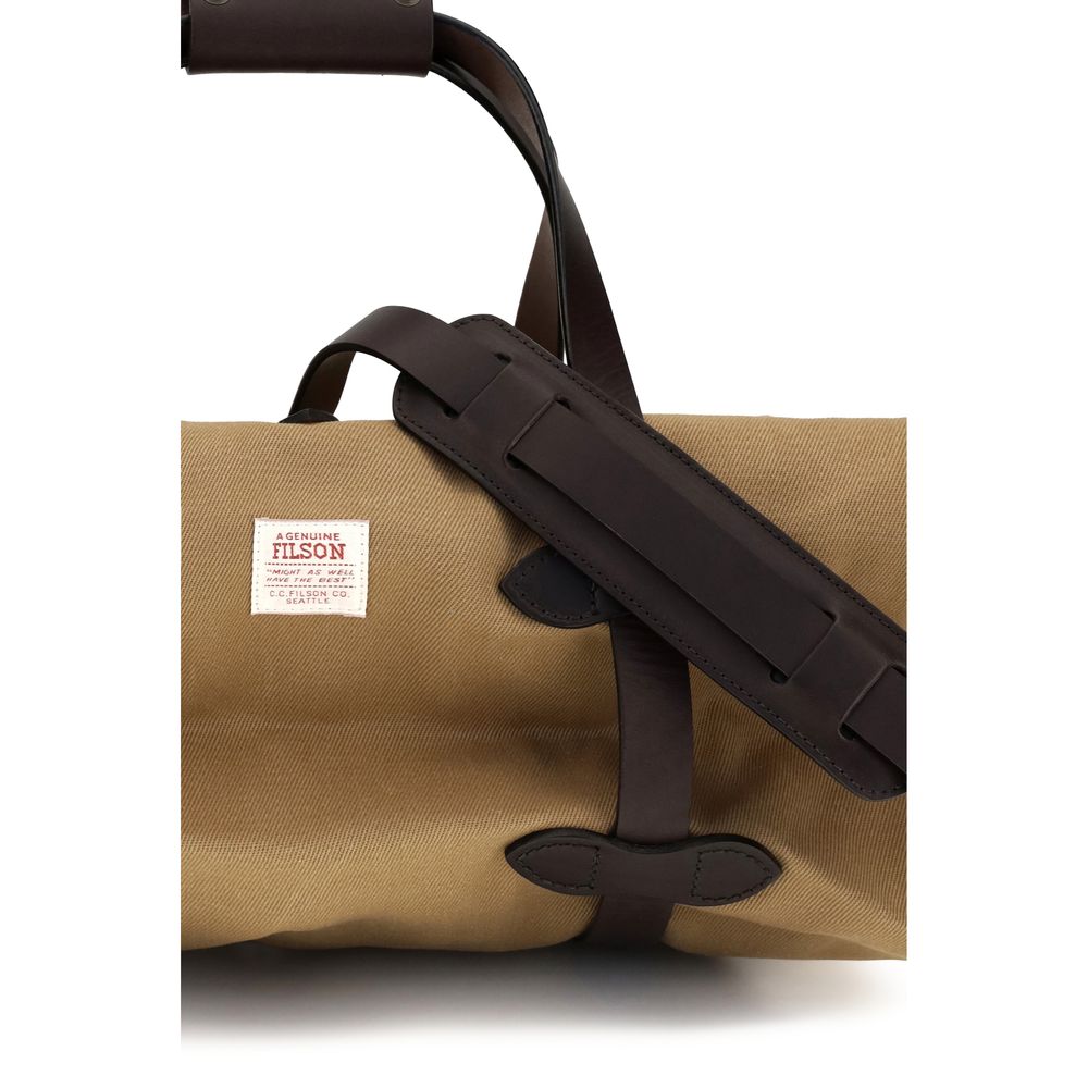 Beige Cotton Shoulder Bag