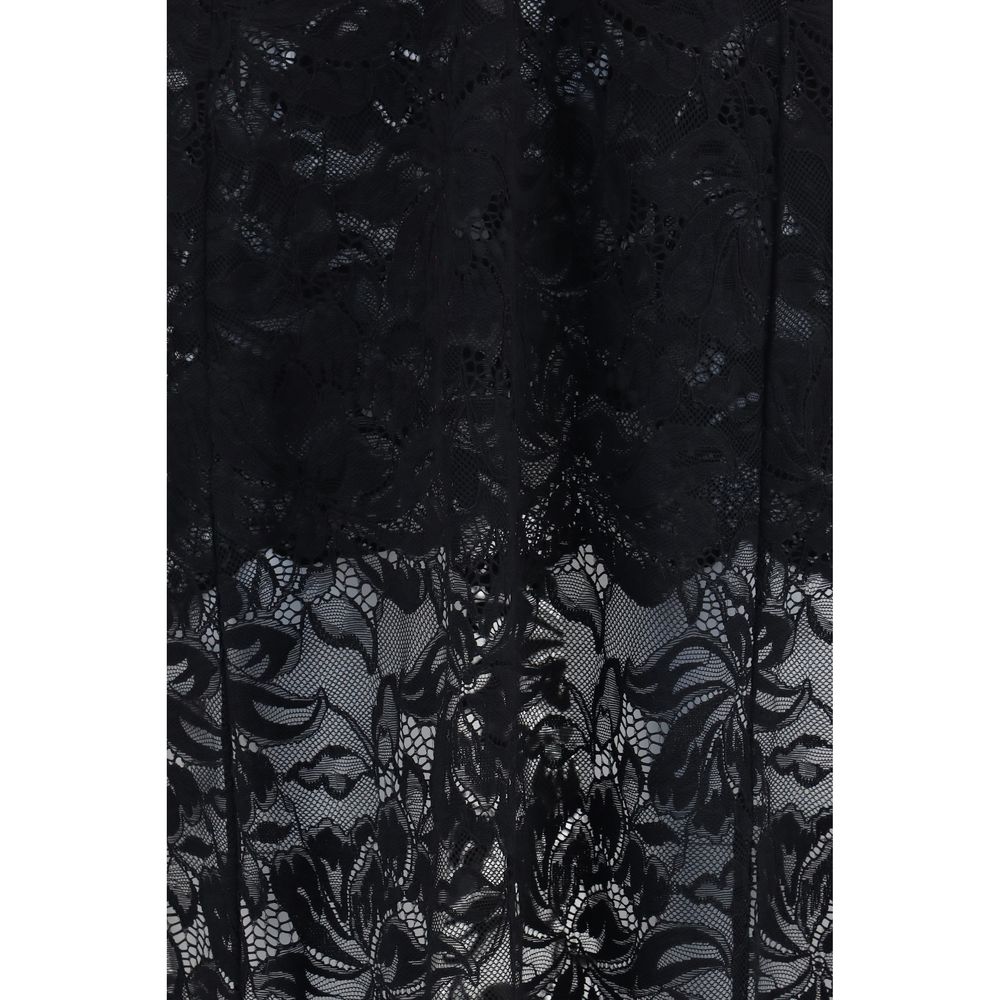 Black Polyamide Long Dress