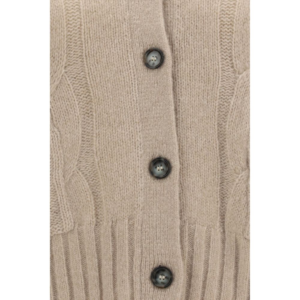Beige Cashmere Cardigan