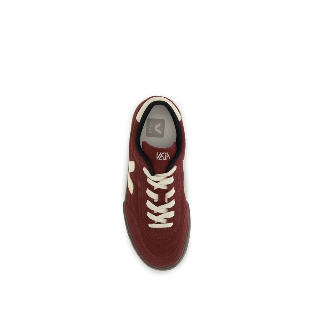Bordeaux Suede Leather Low Top Sneakers
